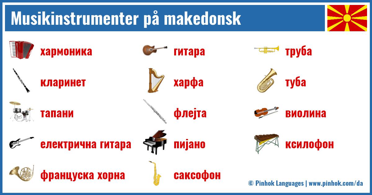 Musikinstrumenter på makedonsk