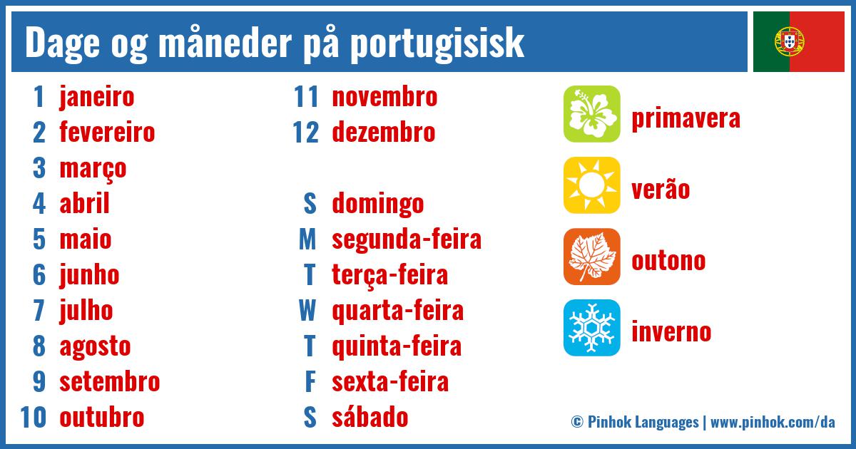 Dage og måneder på portugisisk
