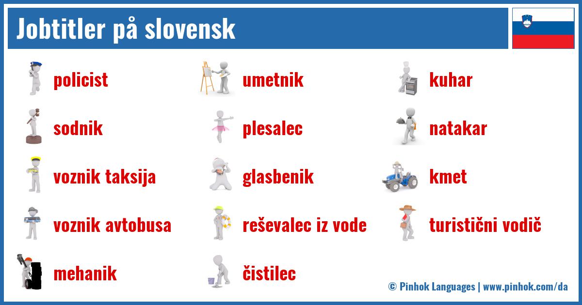 Jobtitler på slovensk