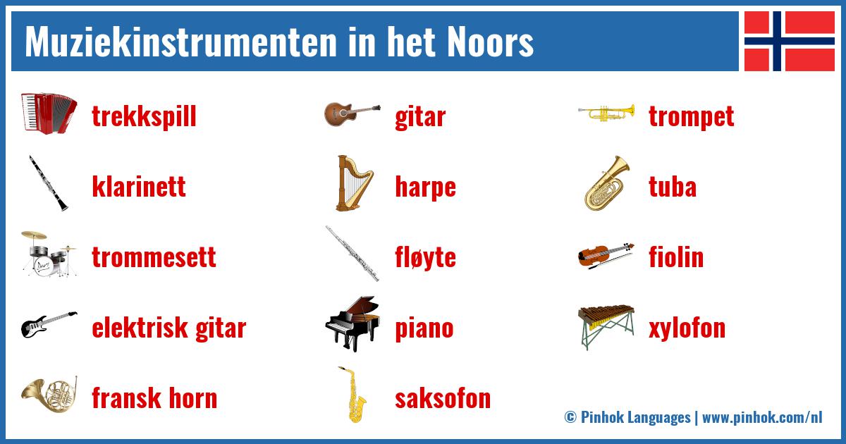 Muziekinstrumenten in het Noors