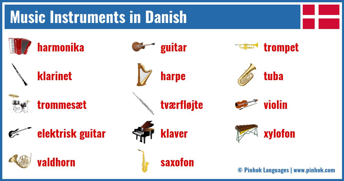 Music Instruments in Danish