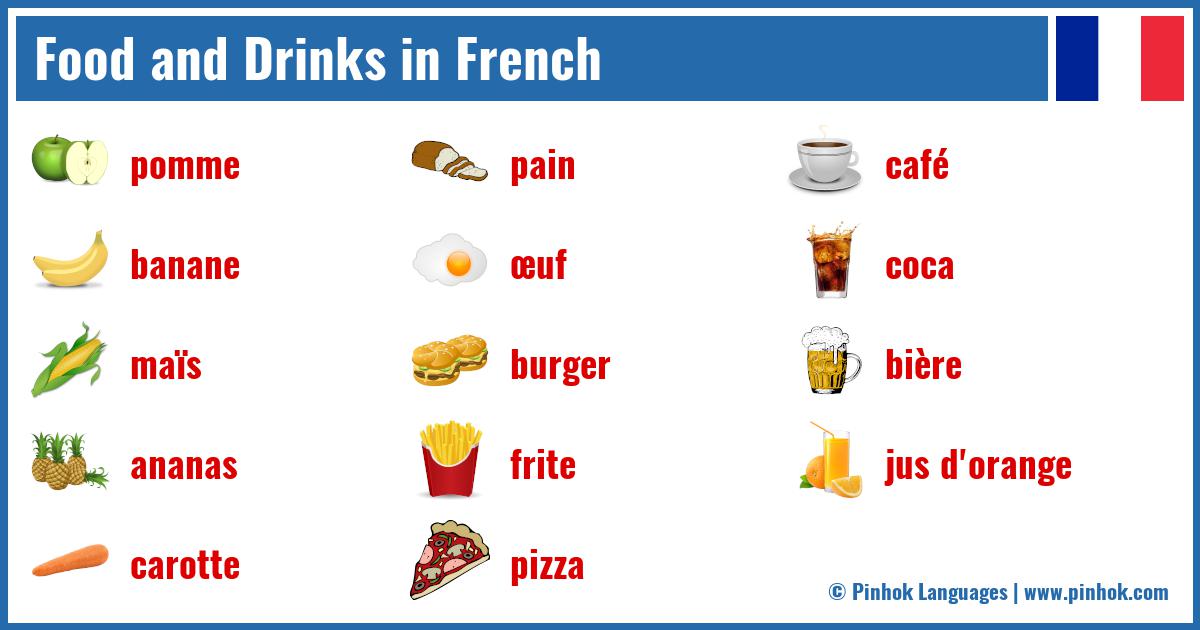 Food and Drinks in French