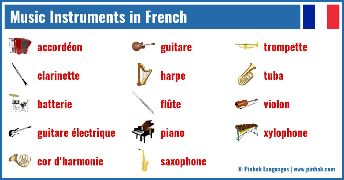 Music Instruments in French