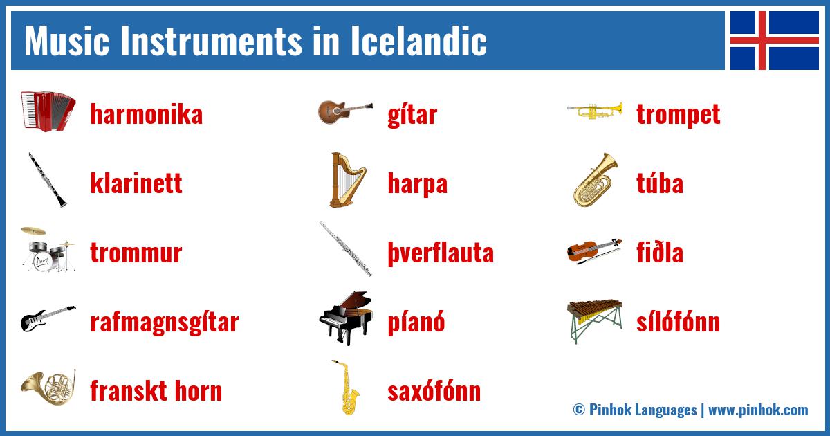 Music Instruments in Icelandic