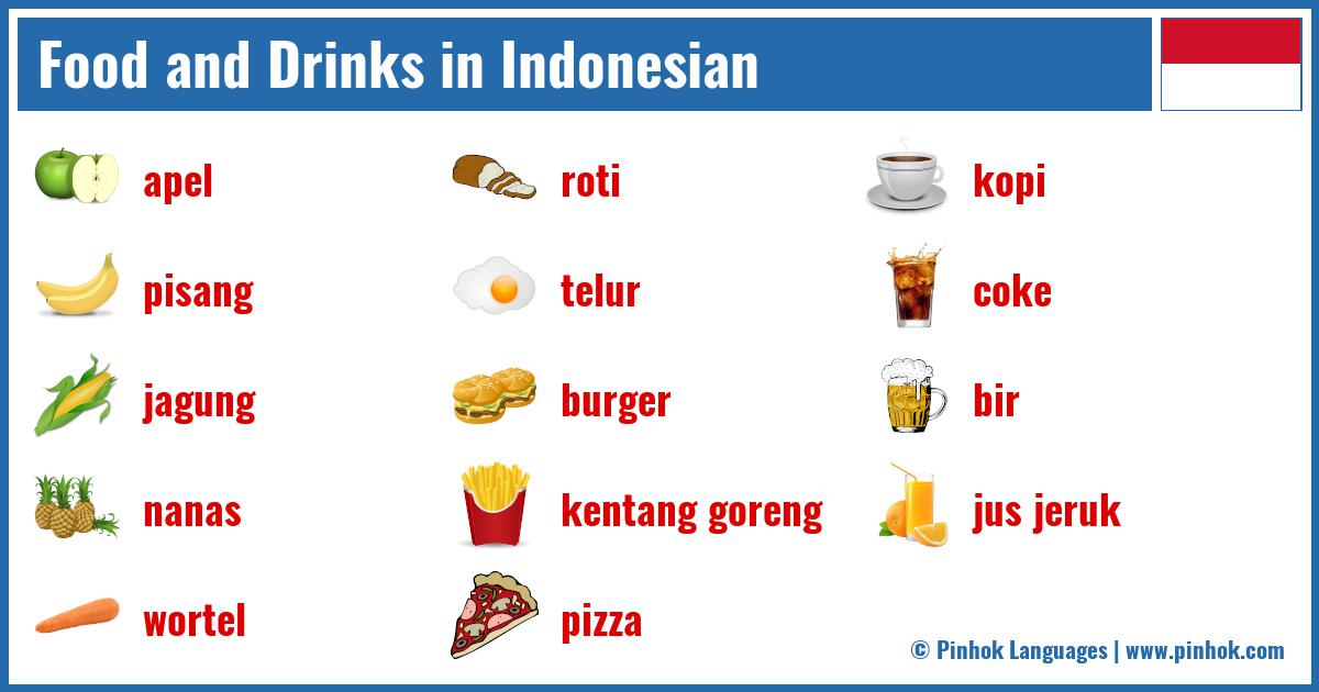 Food and Drinks in Indonesian
