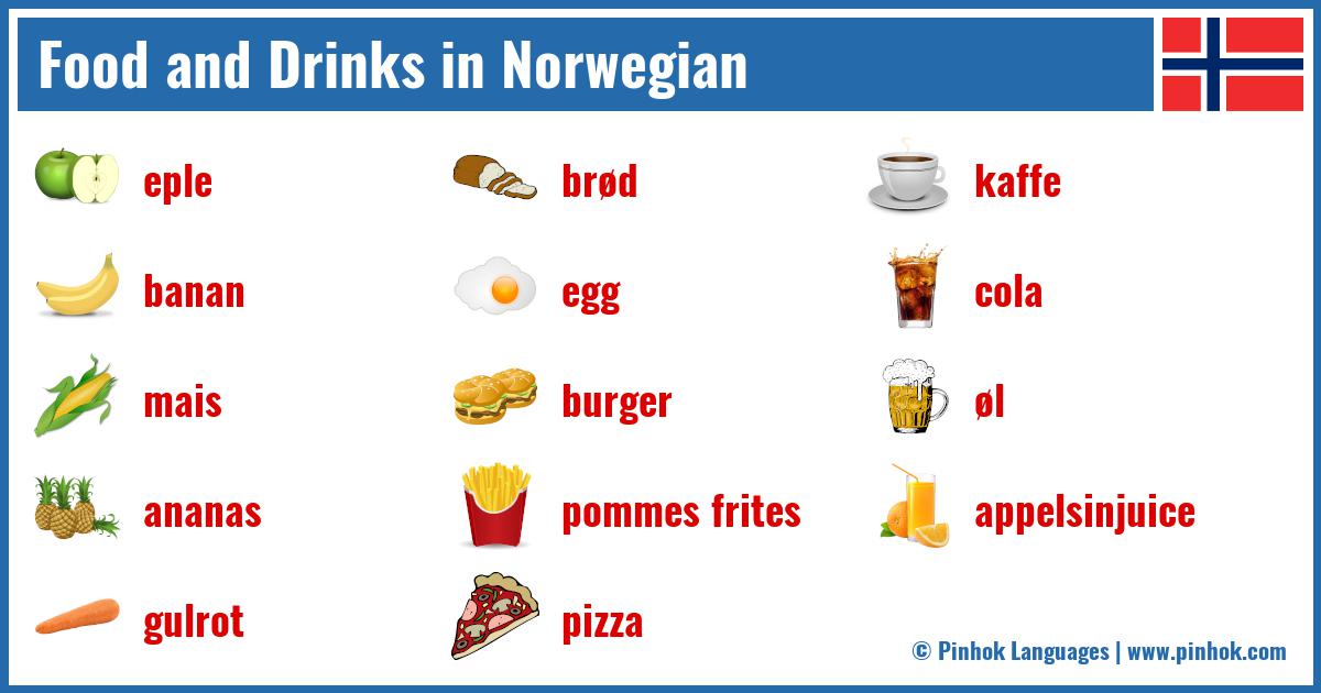 Food and Drinks in Norwegian