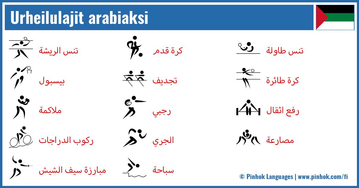 Urheilulajit arabiaksi