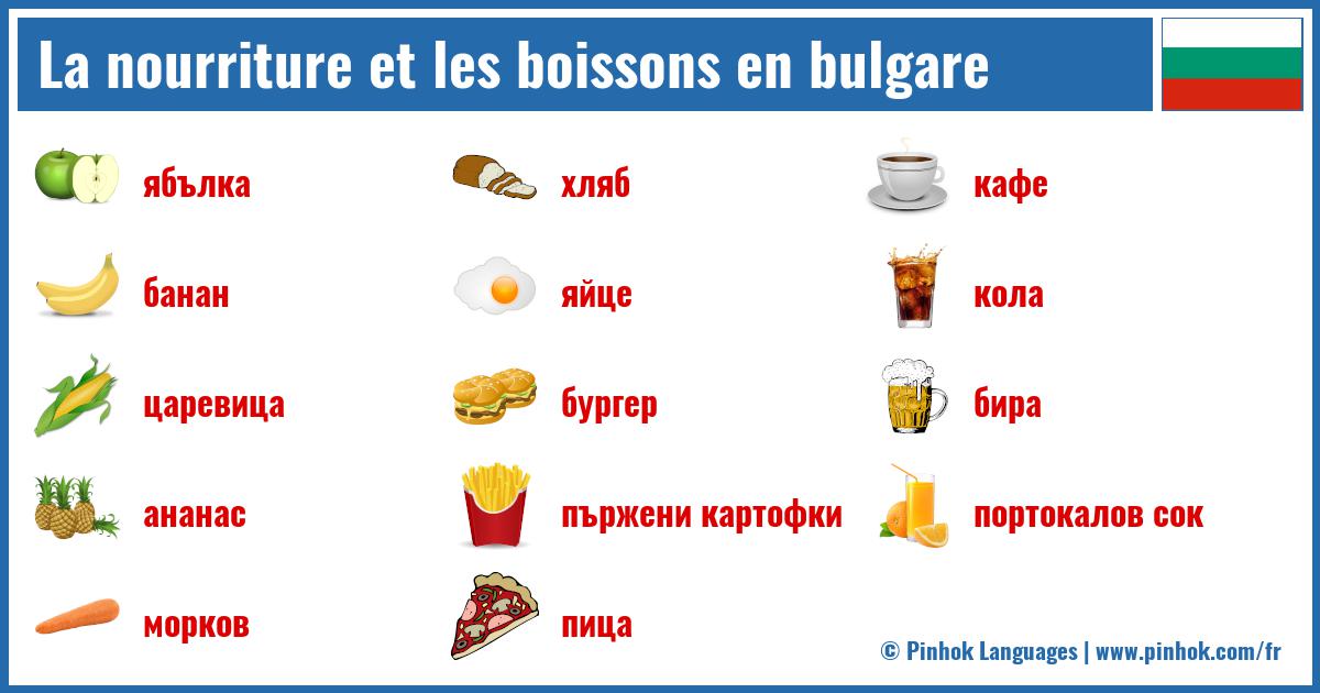 La nourriture et les boissons en bulgare