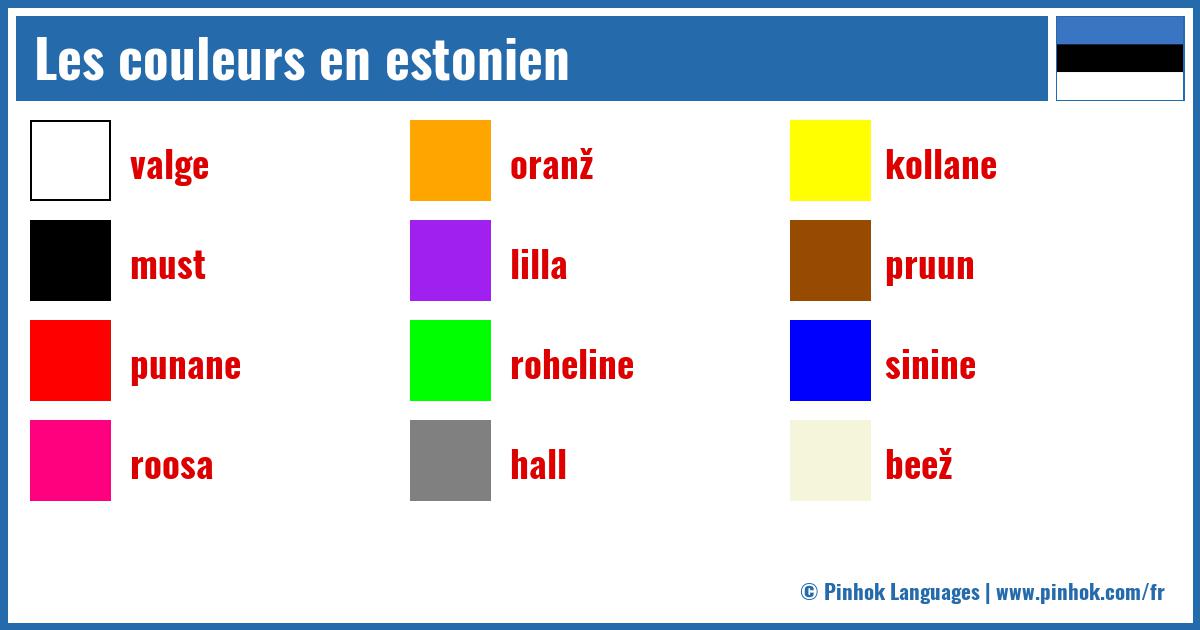 Les couleurs en estonien