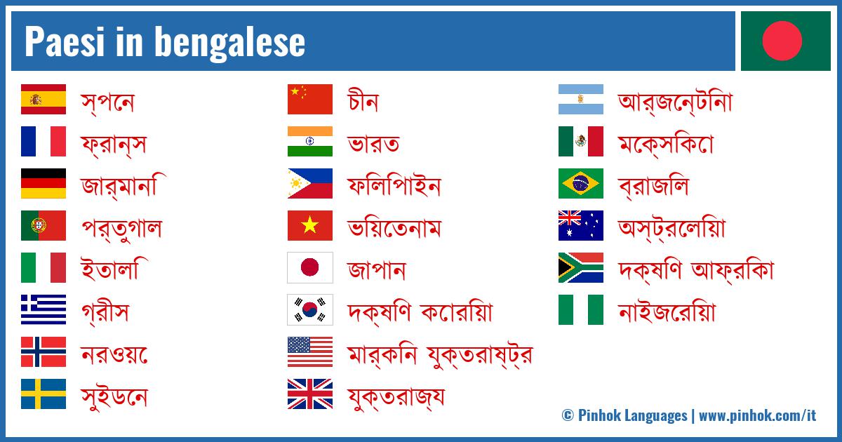 Paesi in bengalese