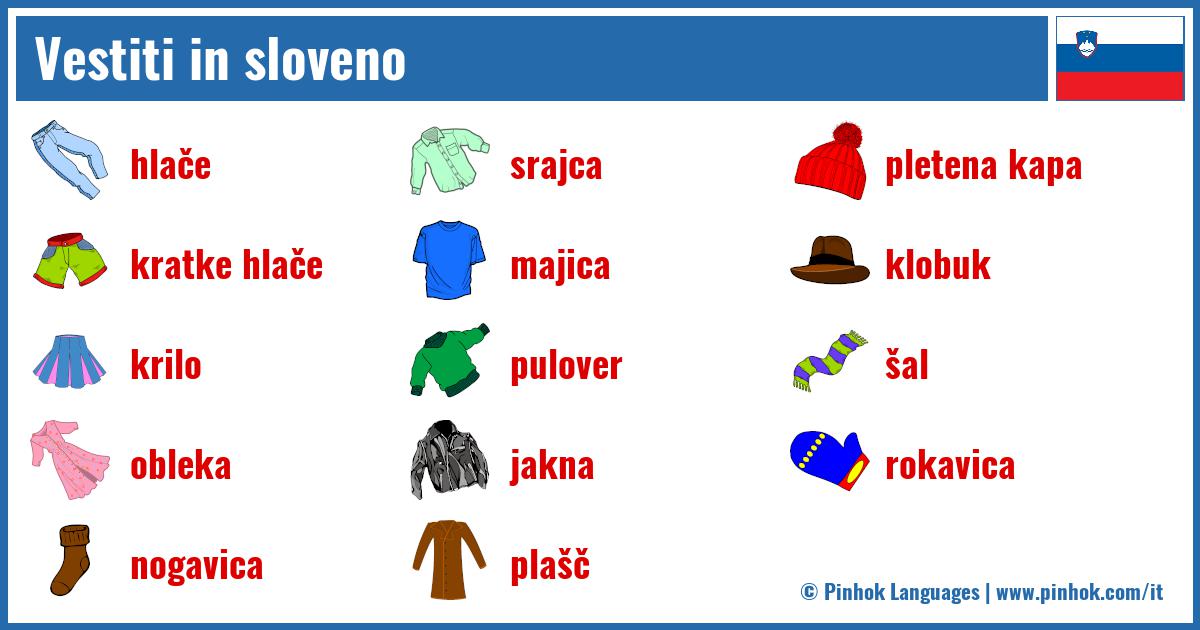 Vestiti in sloveno