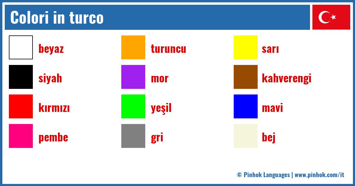 Colori in turco