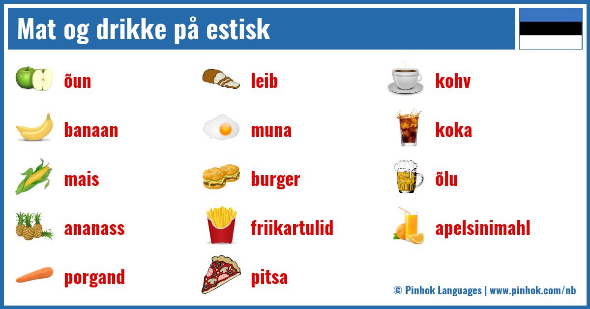Mat og drikke på estisk
