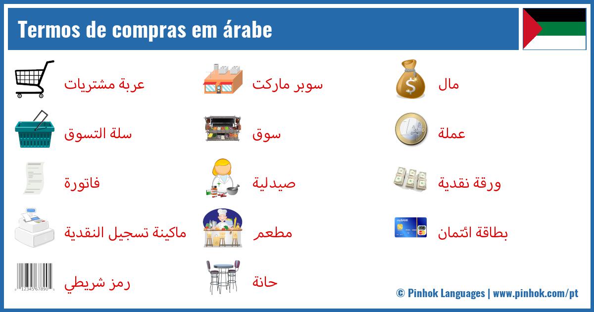 Termos de compras em árabe