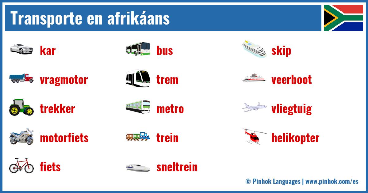 Transporte en afrikáans