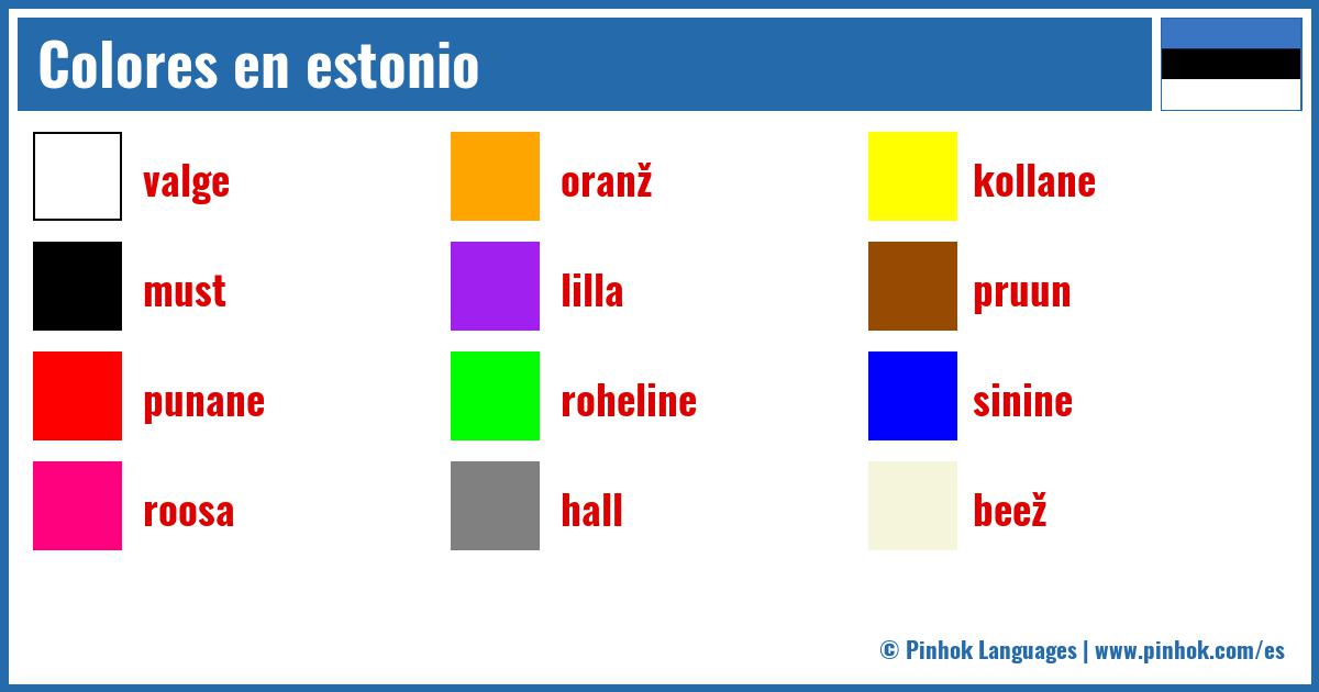Colores en estonio