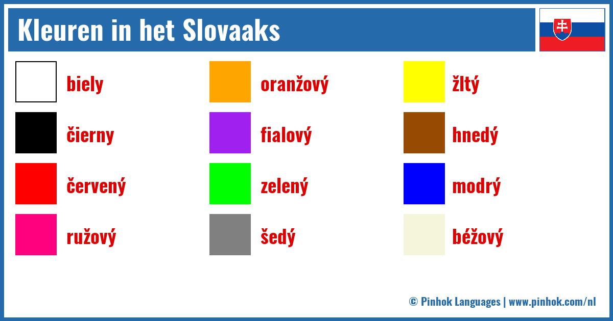 Kleuren in het Slovaaks