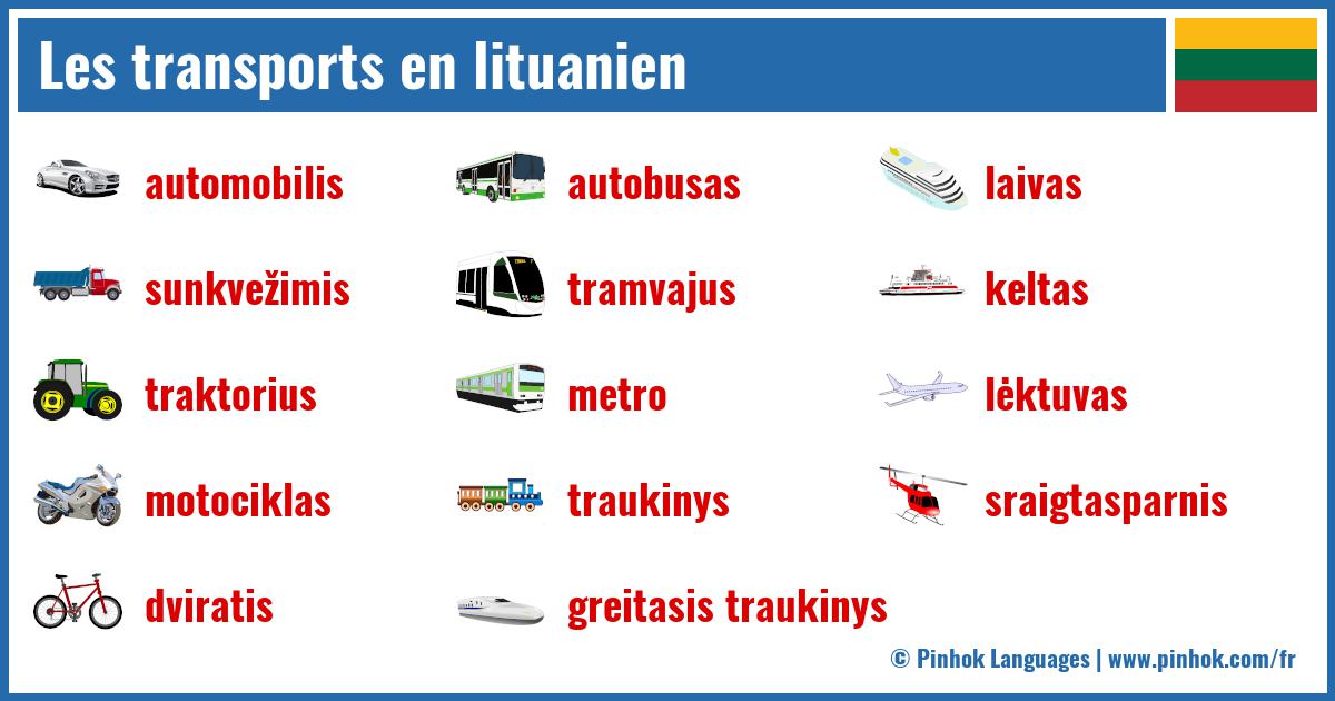 Les transports en lituanien