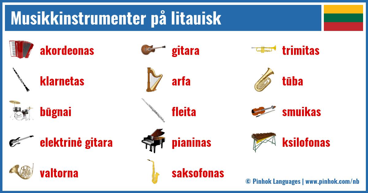 Musikkinstrumenter på litauisk