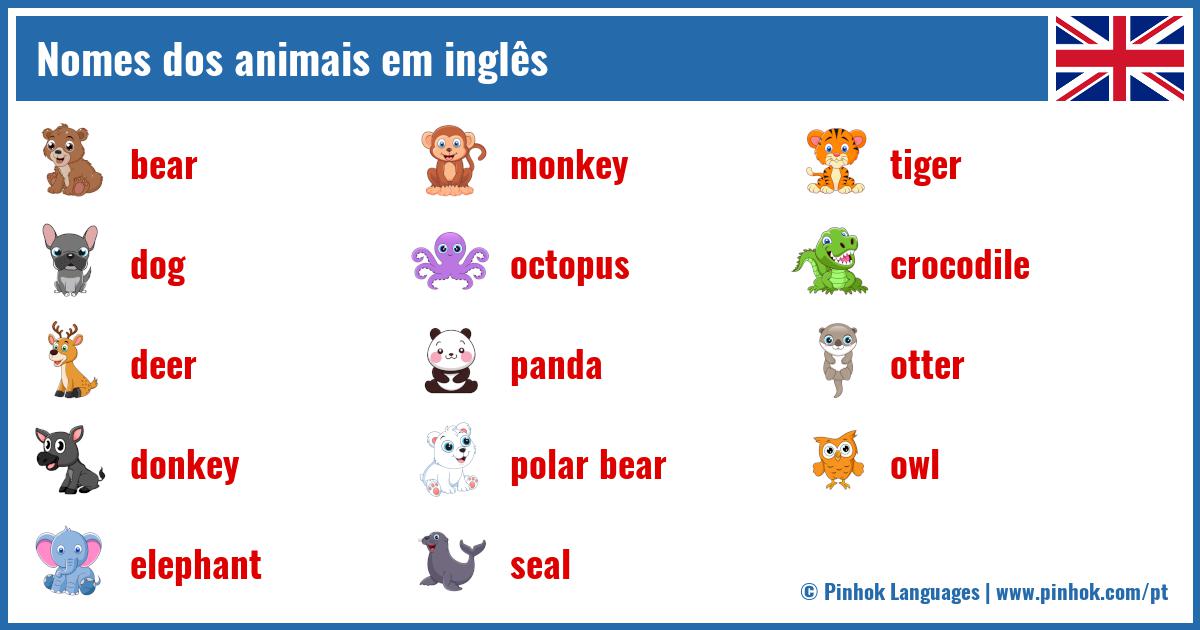Qual é O nome dos animais em inglês? em Promoção na Americanas